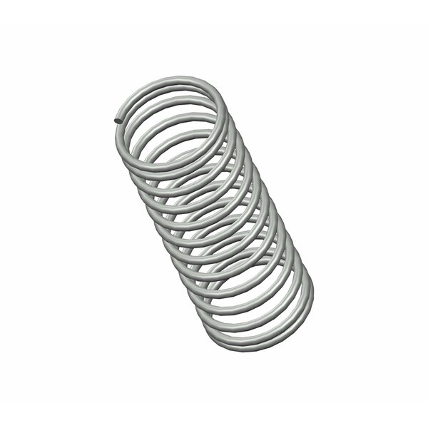 Zoro Approved Supplier Compression Spring, O= .625, L= 1.63, W= .048 R G109971444